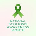 vector graphic of National Scoliosis Awareness Month ideal for National Scoliosis Awareness Month celebration