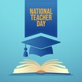 vector graphic of National Teacher Day ideal for National Teacher Day celebration Royalty Free Stock Photo