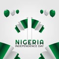 Vector graphic of Nigeria independence day good for Nigeria independence day celebration.