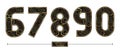 Numbers Art Deco style in a set 67890