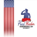 Vector graphic of pearl harbor remembrance day good for pearl harbor remembrance day celebration. Royalty Free Stock Photo