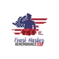 Vector graphic of pearl harbor remembrance day Royalty Free Stock Photo