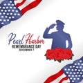 Vector graphic of pearl harbor remembrance day good for pearl harbor remembrance day celebration. Royalty Free Stock Photo
