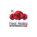 Vector graphic of pearl harbor remembrance day Royalty Free Stock Photo