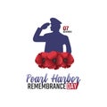 Vector graphic of pearl harbor remembrance day Royalty Free Stock Photo