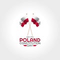 Vector graphic of poland constitution day good for poland constitution day celebration.