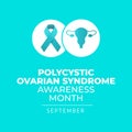 vector graphic of Polycystic Ovarian Syndrome Awareness Month good for Polycystic Ovarian Syndrome Awareness Month celebration.