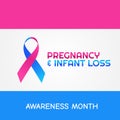 Vector graphic of Pregnancy and Infant Loss Month good for pregnancy and infant loss celebration.