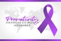Vector graphic of prematurity awareness month good for prematurity awareness month celebration. Royalty Free Stock Photo