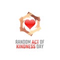 Vector graphic of random act of kindness day Royalty Free Stock Photo