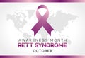 Vector graphic of rett syndrome awareness month good for rett syndrome awareness month celebration.