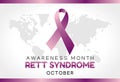 Vector graphic of rett syndrome awareness month good for rett syndrome awareness month celebration.