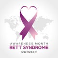 Vector graphic of rett syndrome awareness month good for rett syndrome awareness month celebration.