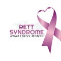 Vector graphic of rett syndrome awareness month