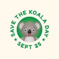 vector graphic of Save The Koala Day good for Save The Koala Day celebration. flat design. flyer design.flat illustration