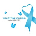 Vector graphic of selective mutism awareness Royalty Free Stock Photo