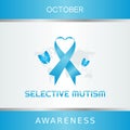 Vector graphic of selective mutism awareness Royalty Free Stock Photo