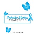 Vector graphic of selective mutism awareness good for selective mutism awareness celebration.
