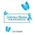 Vector graphic of selective mutism awareness good for selective mutism awareness celebration. Royalty Free Stock Photo