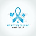 Vector graphic of selective mutism awareness Royalty Free Stock Photo