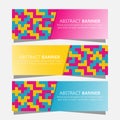 Vector graphic of Set Abstract Web banners with text.