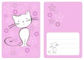Vector graphic set with cat Royalty Free Stock Photo