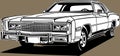 Classic american vintage retro custom car Cadillac Royalty Free Stock Photo