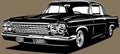 Classic american vintage retro custom car Chevrolet Impala