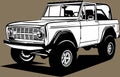 Classic american vintage retro custom car Ford Bronco Royalty Free Stock Photo