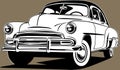 Classic american vintage retro car Chevrolet Bel Air