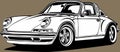 Classic vintage retro custom car Porshe 911