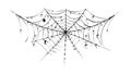 Corner Spider Web Decoration Vector Graphic, vector design Generative AI Royalty Free Stock Photo