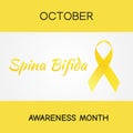 Vector graphic of Spina Bifida Month good for World spina bifida celebration.