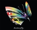 Vector graphic stylized image of butterfly