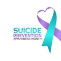 Vector graphic of suicide prevention awareness month