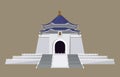 Vector graphic of Taiwan National Chiang kai-shek memorial hall