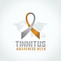 Vector graphic of tinnitus awareness week Royalty Free Stock Photo