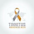 Vector graphic of tinnitus awareness week Royalty Free Stock Photo