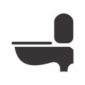 Vector Graphic of Toilet Seat - Black Style Royalty Free Stock Photo