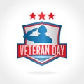 Vector graphic of veteran day good for veteran day celebration. Royalty Free Stock Photo