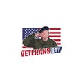 Vector graphic of veterans day good for veterans day celebration Royalty Free Stock Photo