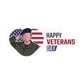 Vector graphic of veterans day good for veterans day celebration Royalty Free Stock Photo