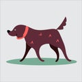 Vector Graphic of a Walking Dog Animation