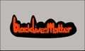Vector graphic word - black lives matter, lettering sticker