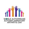 Vector graphic of World Autoimmune Autoinflammatory Arthritis Day.