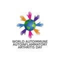 Vector graphic of World Autoimmune Autoinflammatory Arthritis Day.