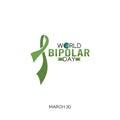 Vector graphic of world bipolar day good for world bipolar day celebration.