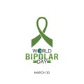 Vector graphic of world bipolar day good for world bipolar day celebration.