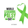 Vector graphic of world cerebral palsy day