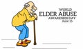Vector graphic of world elder abuse awareness day for world elder abuse awareness day celebration.